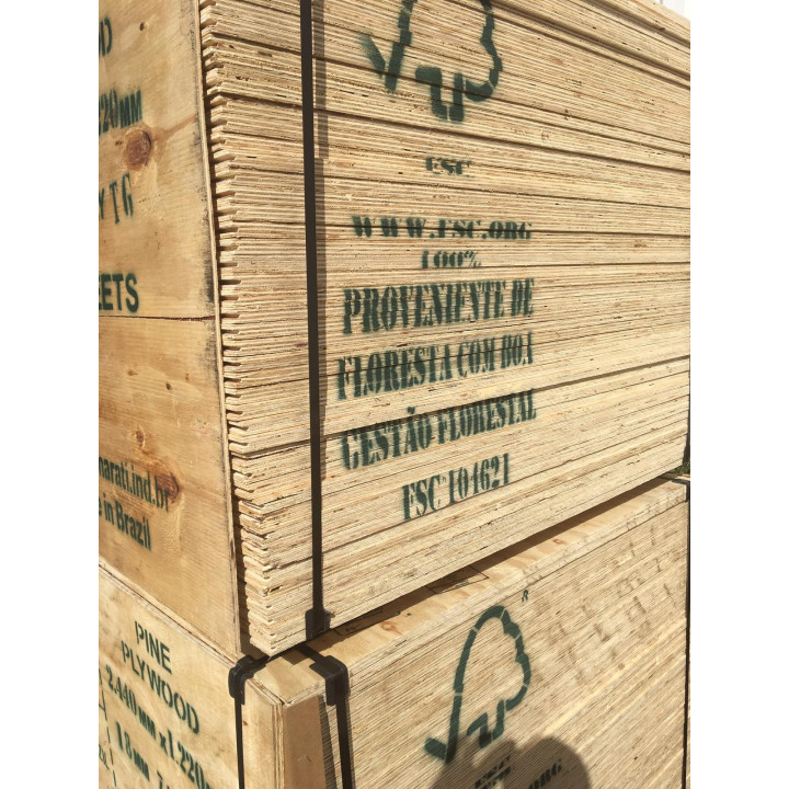 Underlayment kwaliteit C+/C tong en groef 244cm x 122cm 18mm