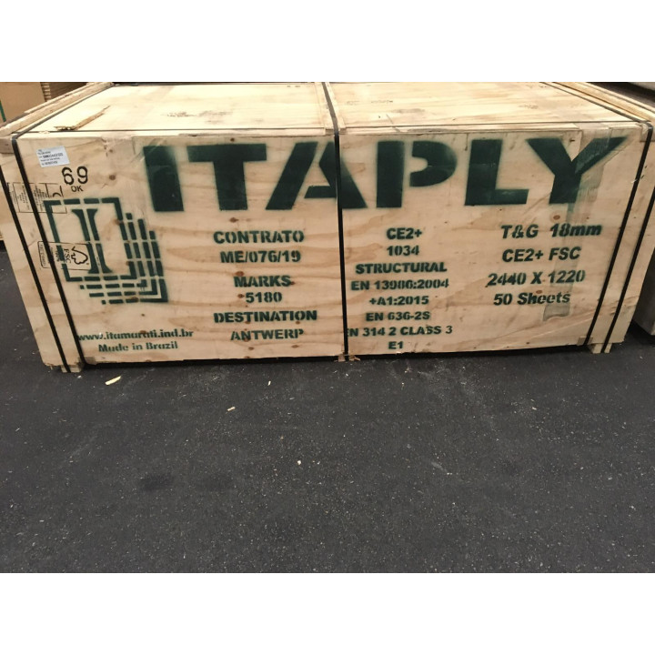 Underlayment kwaliteit C+/C tong en groef 244cm x 122cm 18mm